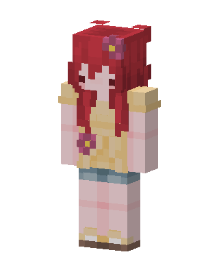 Flower Girl skin, 3D preview