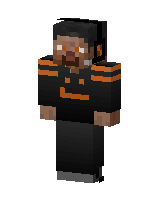 Orange Headset Gamer Minecraft skin