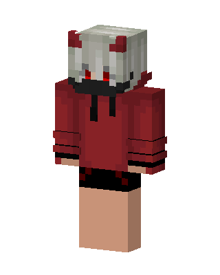 Red Demon Hoodie Minecraft skin