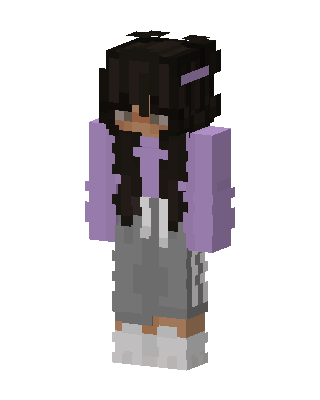 Lavender Hoodie Girl Minecraft skin