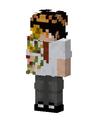 Sunflower Crown Boy skin, 3D preview