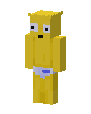 Yellow Diaper Guy skin, 3D preview