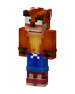 Crash Bandicoot skin, 3D preview
