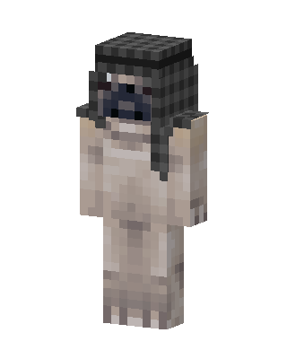 Pug Pilot skin, 3D preview