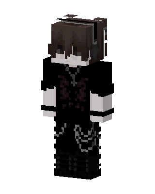Gothic Headphones Boy skin, 3D preview