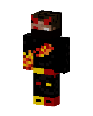 Inferno Ninja skin, 3D preview