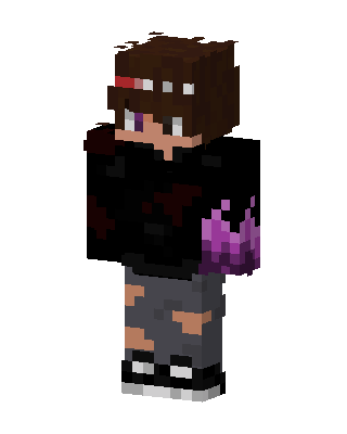 Black Emo Boy skin, 3D preview