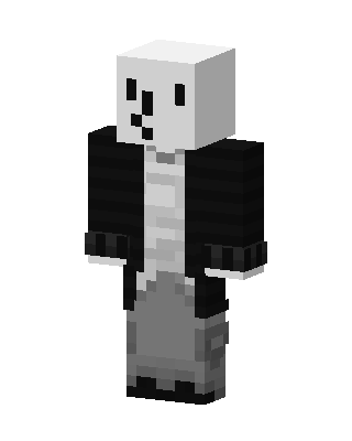 Napstablook skin, 3D preview