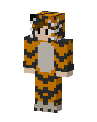 Tiger Onesie skin, 3D preview