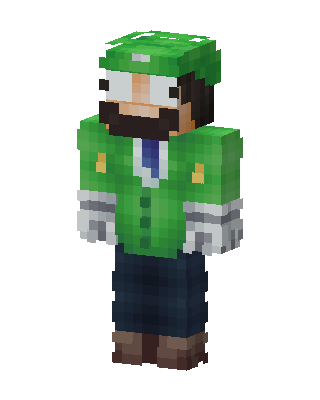 Business Luigi skin, 3D preview
