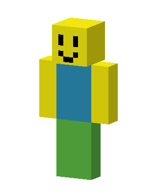Roblox Noob skin, 3D preview