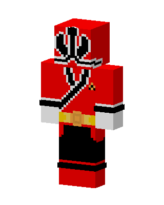 Red Samurai Ranger Minecraft skin