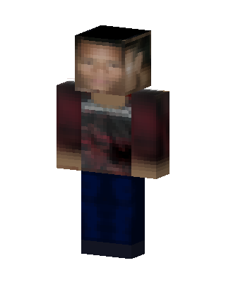 Red Jacket Guy skin, 3D preview