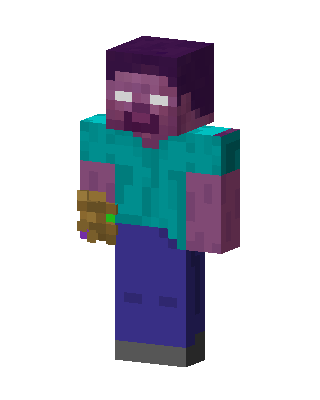 Thanos Herobrine skin, 3D preview