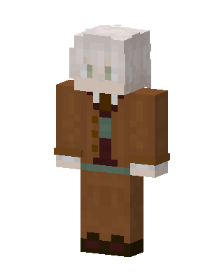 Brown Coat Scholar skin, 3D preview