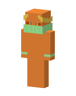 Pumpkin Scarf skin, 3D preview