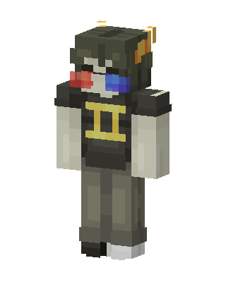 Gray Gamer Boy skin, 3D preview