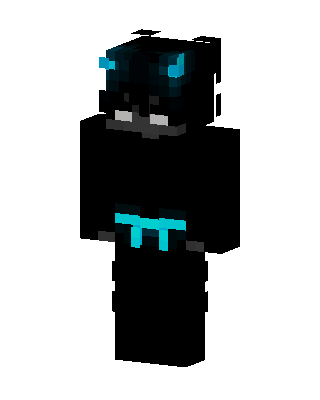 Cyan Horned Shadow Minecraft skin
