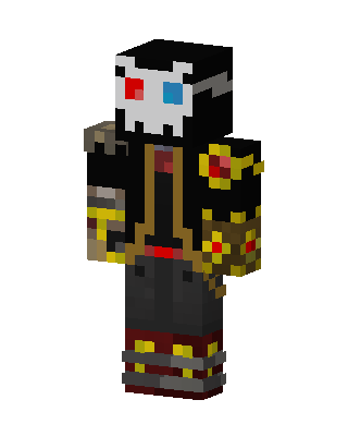 Black Masked Gamer Boy skin, 3D preview