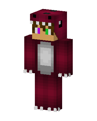 Red Dino Onesie skin, 3D preview