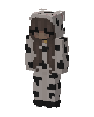 Cow Onesie Girl skin, 3D preview