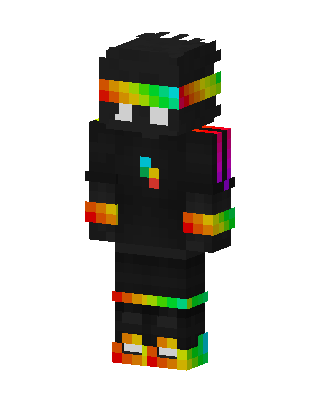 Rainbow Ninja skin, 3D preview