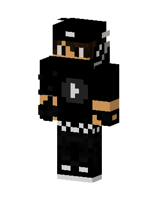Black Hoodie Gamer skin, 3D preview