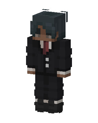 Black Villain Boy skin, 3D preview