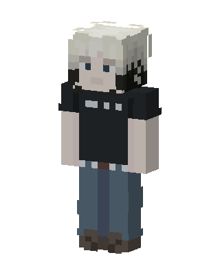 Silver Hair Casual skin, 3D preview