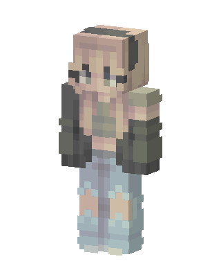 Casual Headphones Girl skin, 3D preview