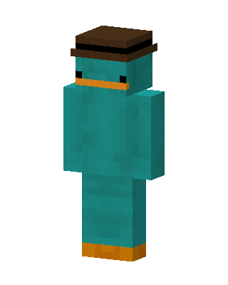 Perry The Platypus skin, 3D preview