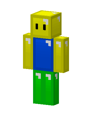 Roblox Noob skin, 3D preview