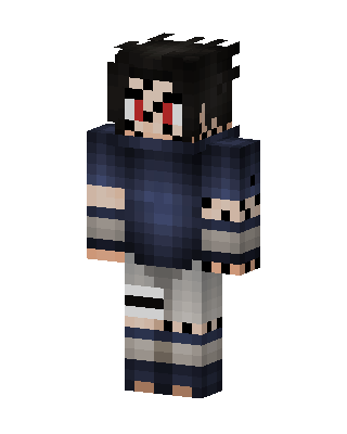 Blue Anime Boy skin, 3D preview
