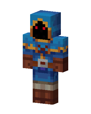 Blue Hooded Mage Minecraft skin