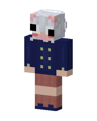 Sakura School Girl skin, 3D preview