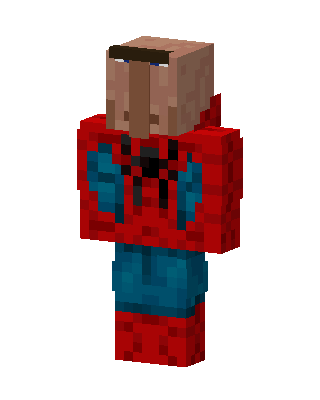 Villager Spider-Man skin, 3D preview