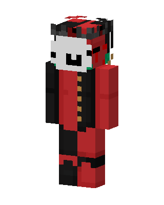 Red Holiday Boy skin, 3D preview