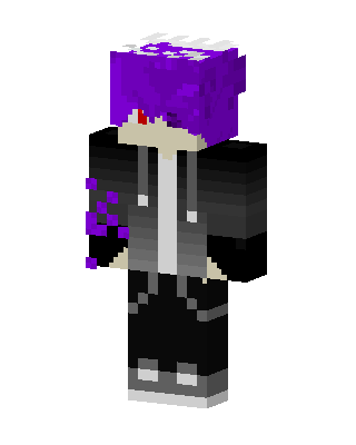 Purple Hoodie Boy skin, 3D preview