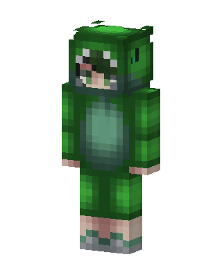 Dino Onesie skin, 3D preview