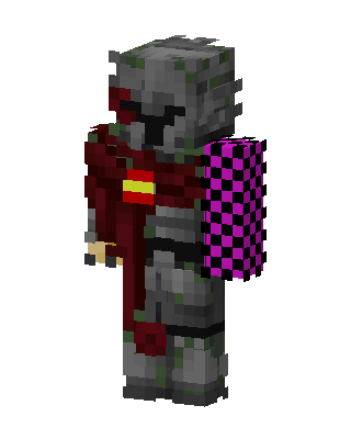 Mossy Crimson Knight skin, 3D preview
