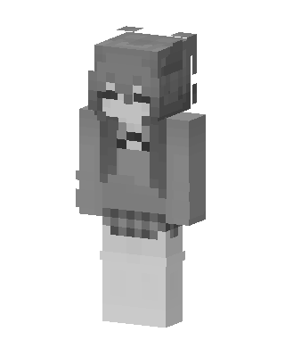 Grayscale Schoolgirl Minecraft skin