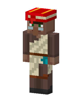 Brown Pirate Boy skin, 3D preview