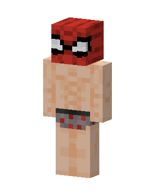 Shirtless Spider-Man skin, 3D preview