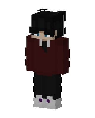 Crimson Hoodie Boy skin, 3D preview