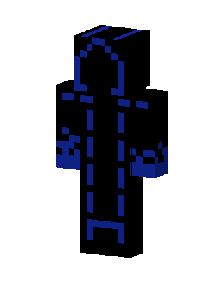 Neon Blue Hoodie skin, 3D preview