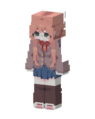 Sayori skin, 3D preview