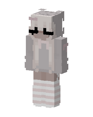 Pastel Bunny Hoodie skin, 3D preview