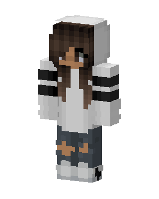 Ombre Hoodie Girl skin, 3D preview