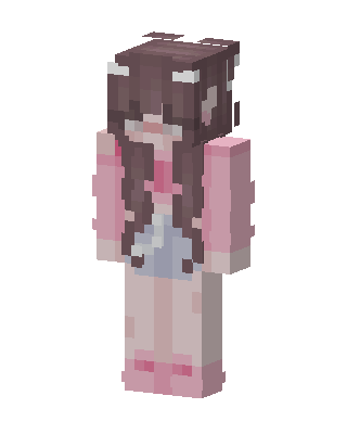 Pink Bow Girl Minecraft pink skin
