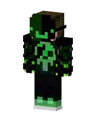 Toxic Creeper Hoodie skin, 3D preview
